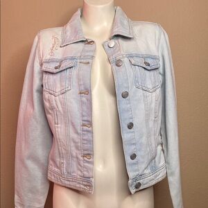 Windsor BBJ LA Light Blue Distressed Denim Jacket S NWT